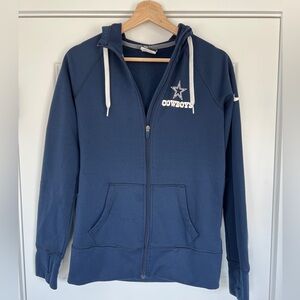 Team Apparel Dallas Cowboys Hooded Zip Sweatshirt with Nike Therma-Fit